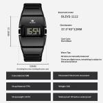 Fashionable Digital Display High-end Square-shaped Student Electronic Watch