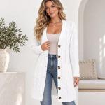 Women's Hemp Pattern Knitted Cardigan Jacket