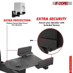 5 CORE Speaker Wall Mount Adjustable Shelf Holder Swivel 180 Degree Bookshelf Brackets - 15 Inch Space For Speakers Pair Holds Upto 55lbs - WST 04-15 Pair