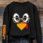Women's Crew-Neck Sweatshirt With Animal Print