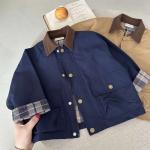 Spring Boys' And Girls' Korean-Style Trendy Plaid Patchwork Jacket