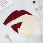 Children's Solid Color Class A Knitted Baby Onesie