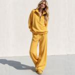Women's Fleece Two-Piece Set With Pants Casual Home And Sports Outfit