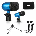 5 Core Conga Mic Snare Tom Set Professional XLR Cardioid Condenser Instrument Microphone Kit