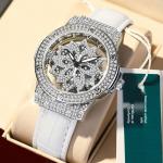 Large-dial Waterproof Hollowed-out Womens Watch With A Snowflake Motif That Rotates