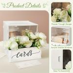 Elegant White PVC Rectangular Wedding Card Box With Lockable Lid  Durable Decorative Gift Box For Wedding Money, Favors, And Party Gifts Suitable For Weddings, Birthdays, And Christmas Partie