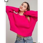 Laid-back Style Loose-fitting Pullover Knit Sweater