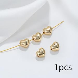 Double-sided Through-hole Heart Spacer Pendant For DIY Bracelet Jewelry