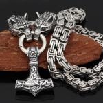 Stainless Steel Chain Retro Hammer Pendant For Men