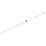 S925 Silver 1.5g Moissanite Bracelet, 1ct Halo D VVS1, 16&5cm Adjustable, GRA Certified