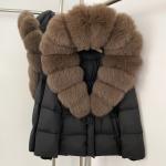 Cross-border Fox-fur Collar Mid-length Down Jacket, New Winter Style, Waist-cinching And Slimming, High-end Korean-style Fur Coat For Women