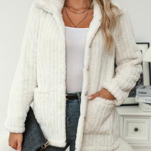 Striped Double-sided Plush Casual Fashionable Jacket
