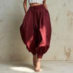 Women's Summer High-waisted Elastic-waist Bloomers
