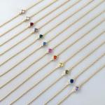 S925 Sterling Silver Necklace With Twelve Birthstone Pendants, A Light-luxury, Niche Design