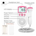 Fetal Doppler Detector Baby Heart Beat Rate Probe Prenatal Monitor Ultrasonic