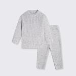 Baby Clothing Sweater Set Knitted Round Neck