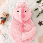 Multi-colored Fleece Romper In A Little Dinosaur Design