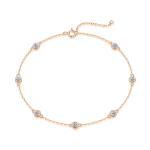 S925 Silver 1.4g Moissanite Bracelet, 7pcs 3mm D VVS1 GRA Certified, 16&5cm Adjustable