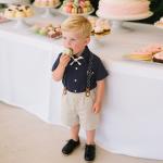 British-style Formal Suit Boys Short-sleeved Suspender Pants Mens