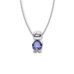 Diamond Studded Heart-shaped Necklace For Boys And Girls