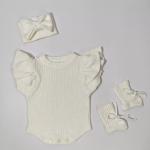 Instagram-style Baby Knitted Romper Autumnwinter Pure Cotton Warm Onesie