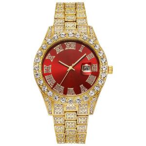 Men's Steel Strap Hip-hop Roman Quartz Watch