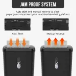 10-Sheet Strip Cut Paper Shredder, P-2 Security Level With 3.17-Gallon Basket, CD & Credit Card Shredder - Durable & Fast - Jam Proof System -ETL Certified Home Office Shredders - FBAShipping