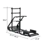 Enhanced And Stable Racing Wheel Cockpit, Compatible With Fanatec, PXN, Thrustmaster, And Logitech Adjustable Driving Simulators, Excluding Handbrake, Pedals, And Monitor -No Self Pick Up