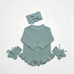 Pure Cotton Embroidery Newborn Long-sleeved Jumpsuit