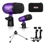 5 Core Conga Mic Snare Tom Set Professional XLR Cardioid Condenser Instrument Microphone Kit