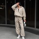 Autumn And Winter New Sports Casual Polar Fleece Cardigan Sweater Suit