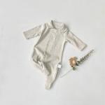 Newborn Clothes Peter Pan Collar Open Chest Jumpsuit