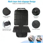 2 Packs Car Seat Protector Cushion Mat Pad With Thick Padding Protector For Child Baby Car Seat Mesh Pockets Non-slip