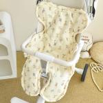 Babys Pure Cotton Thickened Stroller Pad Seat Cushion And Armrest Backrest