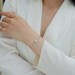 S925 Silver 1.5g Moissanite Bracelet, 1ct Halo D VVS1, 16&5cm Adjustable, GRA Certified