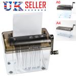 Portable A6 A4 Paper Hand Shredder Manual Straight Cut Home Office