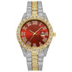 Men's Steel Strap Hip-hop Roman Quartz Watch